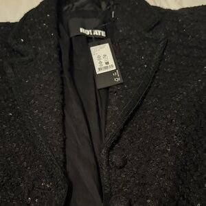 Rotate Classic Black Textured Blazer